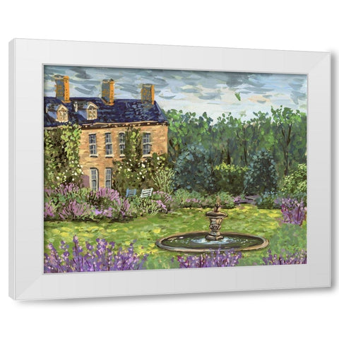 Lavender Lane II White Modern Wood Framed Art Print by Wang, Melissa