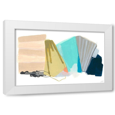 Accordion Fold I White Modern Wood Framed Art Print by Vess, June Erica