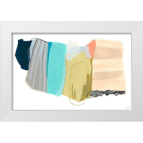 Accordion Fold II White Modern Wood Framed Art Print by Vess, June Erica