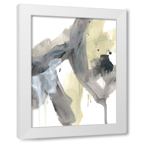 Verdigris Momentum II White Modern Wood Framed Art Print by Vess, June Erica