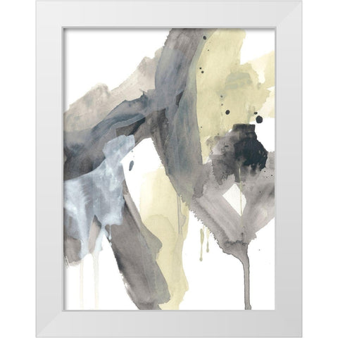 Verdigris Momentum II White Modern Wood Framed Art Print by Vess, June Erica