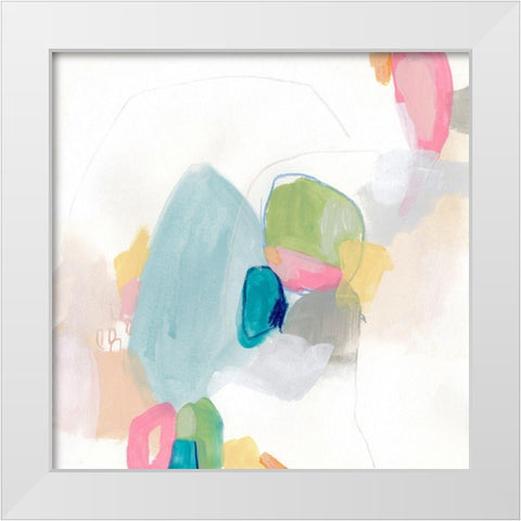 Candy Jacket II White Modern Wood Framed Art Print by Vess, June Erica