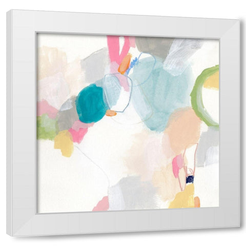 Candy Jacket IV White Modern Wood Framed Art Print by Vess, June Erica