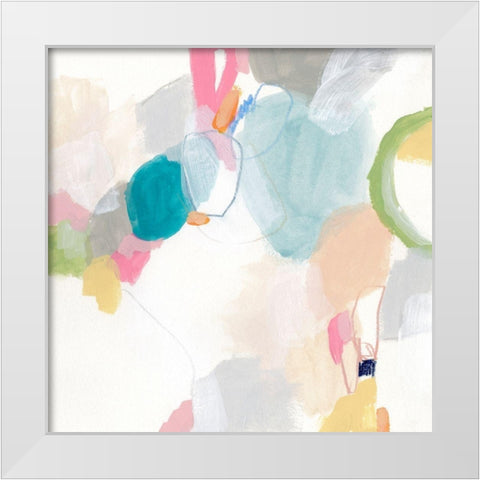 Candy Jacket IV White Modern Wood Framed Art Print by Vess, June Erica