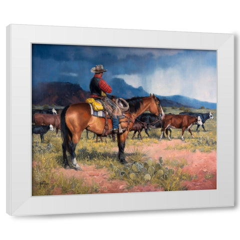 Twenty Years in the Saddle White Modern Wood Framed Art Print by Sorenson, Jack
