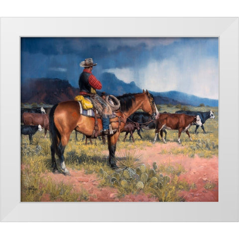 Twenty Years in the Saddle White Modern Wood Framed Art Print by Sorenson, Jack