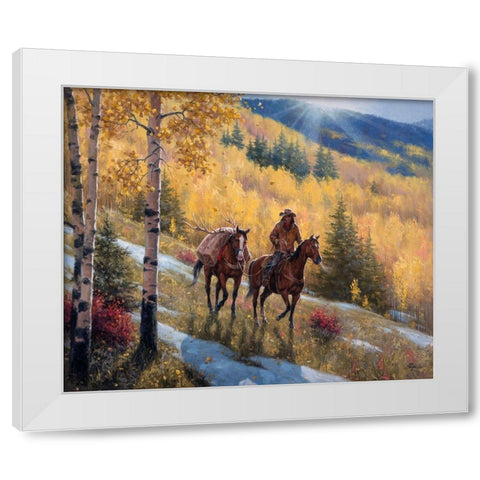Glow of Indian Summer White Modern Wood Framed Art Print by Sorenson, Jack