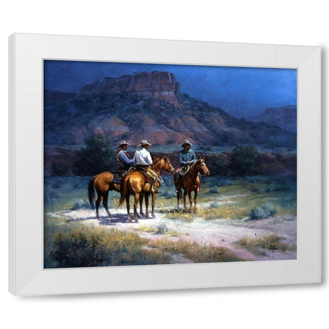 Moonshine White Modern Wood Framed Art Print by Sorenson, Jack