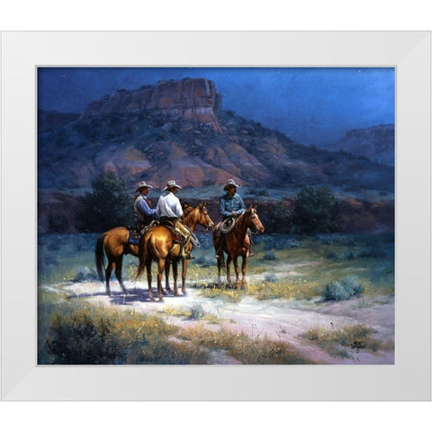 Moonshine White Modern Wood Framed Art Print by Sorenson, Jack