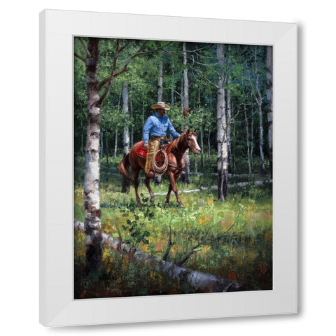 Through the Aspen White Modern Wood Framed Art Print by Sorenson, Jack
