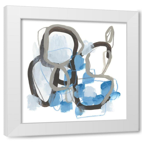 Pendulum Overlap I White Modern Wood Framed Art Print by Vess, June Erica