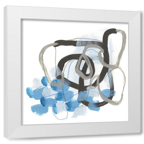 Pendulum Overlap II White Modern Wood Framed Art Print by Vess, June Erica