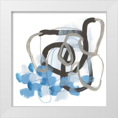 Pendulum Overlap II White Modern Wood Framed Art Print by Vess, June Erica