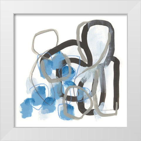 Pendulum Overlap IV White Modern Wood Framed Art Print by Vess, June Erica