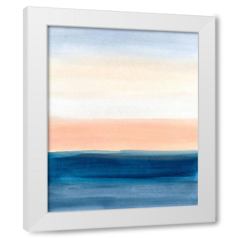 Coastal Strata III White Modern Wood Framed Art Print by Vess, June Erica