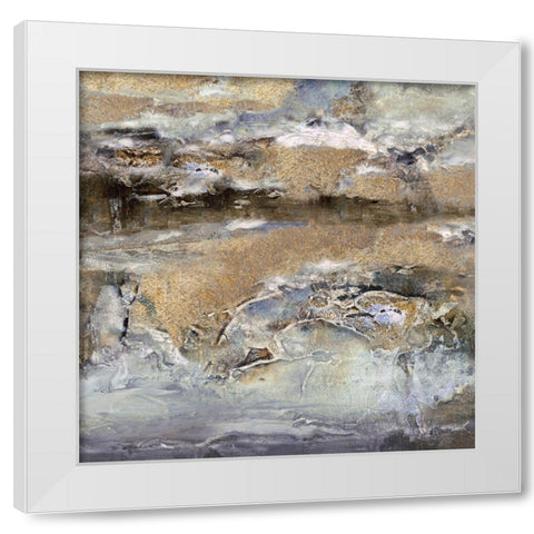 Gilt Sandstone I White Modern Wood Framed Art Print by Finch, Scherrer