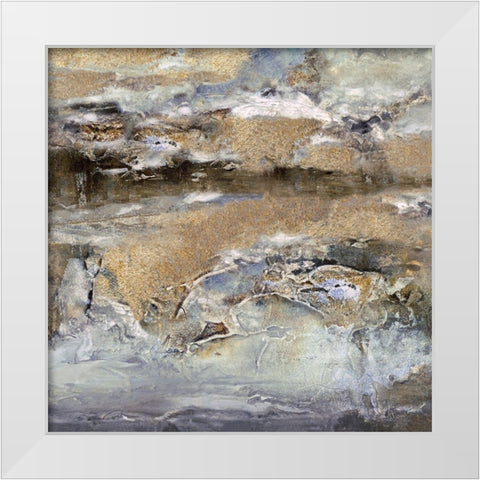 Gilt Sandstone I White Modern Wood Framed Art Print by Finch, Scherrer