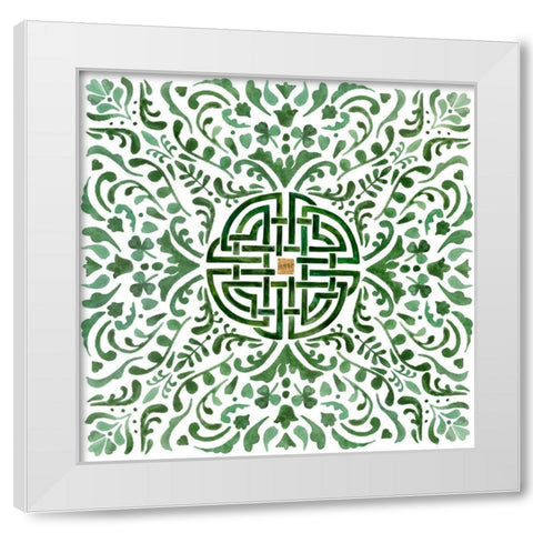 Celtic Knot I White Modern Wood Framed Art Print by Borges, Victoria
