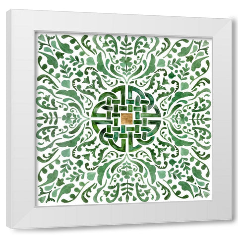Celtic Knot III White Modern Wood Framed Art Print by Borges, Victoria