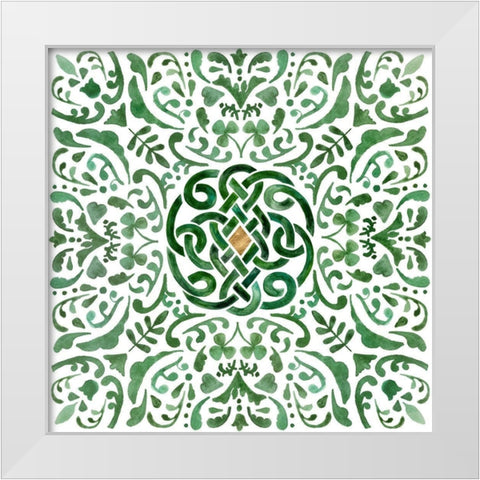 Celtic Knot IV White Modern Wood Framed Art Print by Borges, Victoria