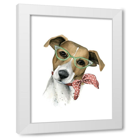 Vogue Dog I White Modern Wood Framed Art Print by Popp, Grace