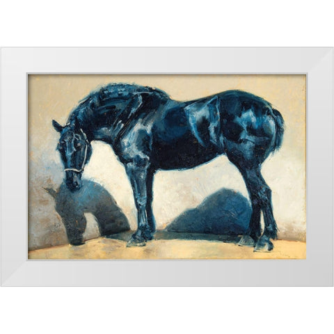 Mood Indigo I White Modern Wood Framed Art Print by Chapman, Julie T.