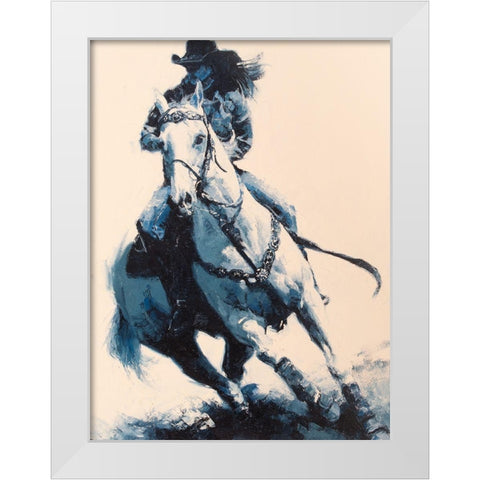 Mood Indigo II White Modern Wood Framed Art Print by Chapman, Julie T.