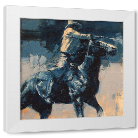 Mood Indigo IV White Modern Wood Framed Art Print by Chapman, Julie T.