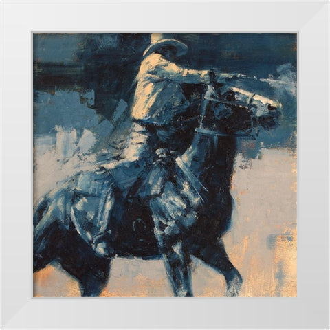 Mood Indigo IV White Modern Wood Framed Art Print by Chapman, Julie T.