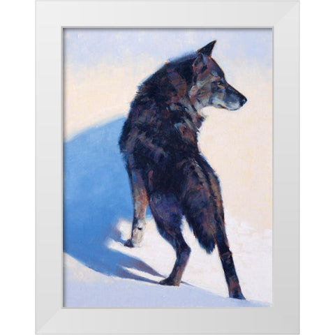 Wolf Study I White Modern Wood Framed Art Print by Chapman, Julie T.