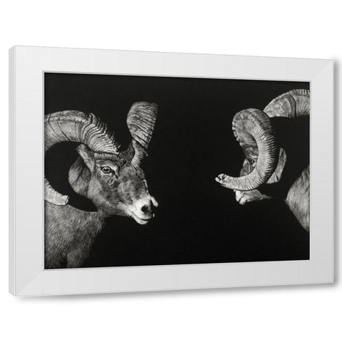 Wild Scratchboard I White Modern Wood Framed Art Print by Chapman, Julie T.
