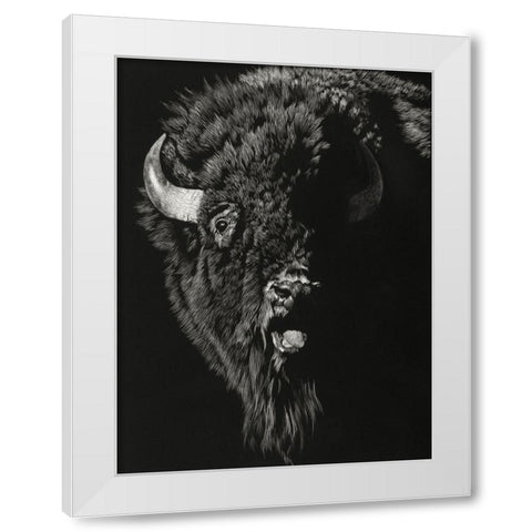 Wild Scratchboard IV White Modern Wood Framed Art Print by Chapman, Julie T.