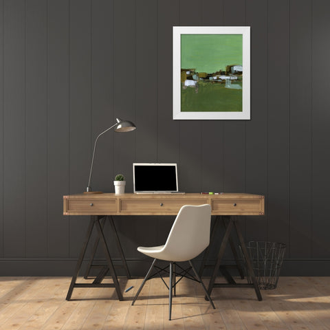 Abstract Village I White Modern Wood Framed Art Print by Wang, Melissa