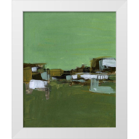 Abstract Village I White Modern Wood Framed Art Print by Wang, Melissa