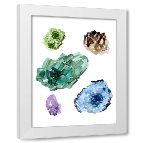 Geometric Crystal II White Modern Wood Framed Art Print by Wang, Melissa