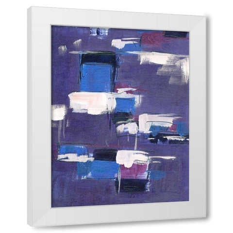 Blue Mountains Abstract II White Modern Wood Framed Art Print by Wang, Melissa