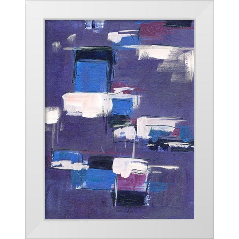 Blue Mountains Abstract II White Modern Wood Framed Art Print by Wang, Melissa