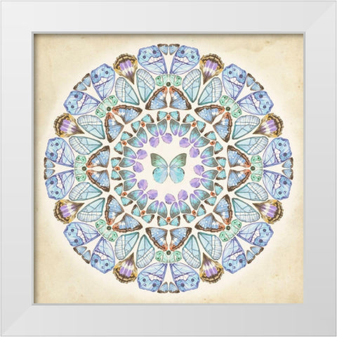 Prosperity Mandala III White Modern Wood Framed Art Print by Wang, Melissa