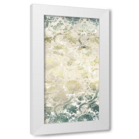 Emerald Textile II White Modern Wood Framed Art Print by Vess, June Erica