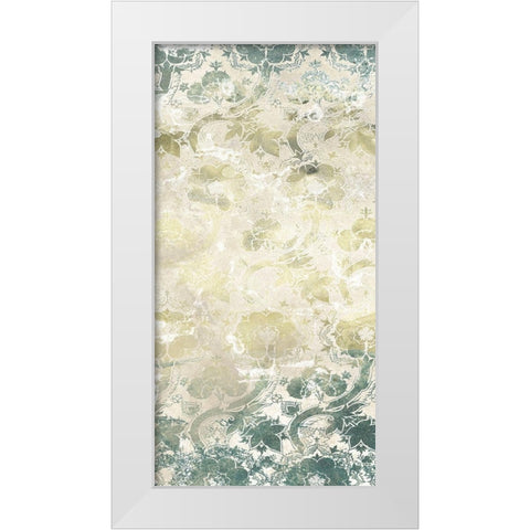 Emerald Textile II White Modern Wood Framed Art Print by Vess, June Erica