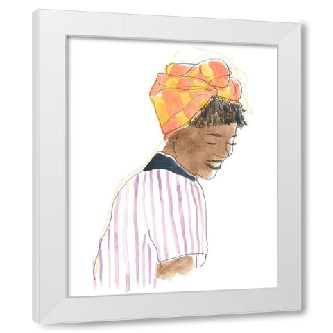 Strong and Beautiful I White Modern Wood Framed Art Print by Vess, June Erica