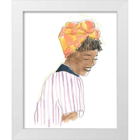 Strong and Beautiful I White Modern Wood Framed Art Print by Vess, June Erica