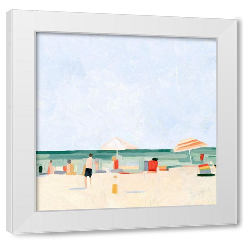 Family Vacation II White Modern Wood Framed Art Print by Scarvey, Emma