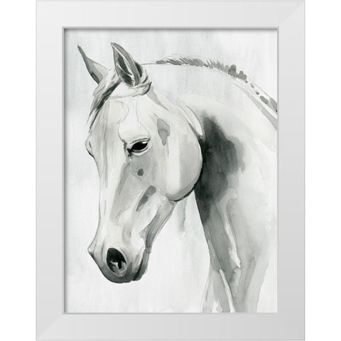 Horse Whisper I White Modern Wood Framed Art Print by Popp, Grace