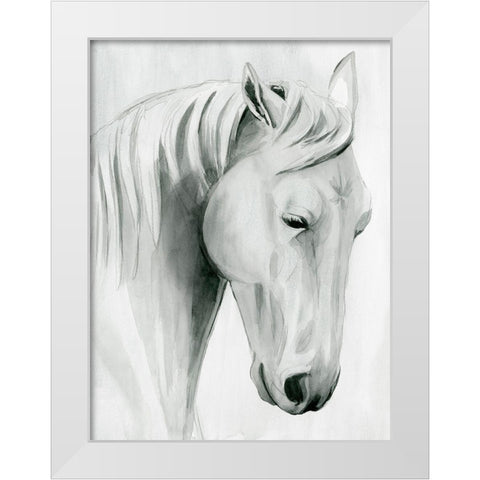 Horse Whisper II White Modern Wood Framed Art Print by Popp, Grace