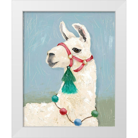 Painted Llama I White Modern Wood Framed Art Print by Reynolds, Jade
