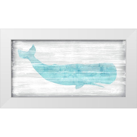 Weathered Whale I White Modern Wood Framed Art Print by Vess, June Erica