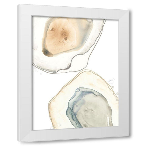 Ocean Oysters III White Modern Wood Framed Art Print by Vess, June Erica