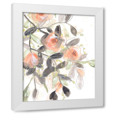 Sheer Blossoms II White Modern Wood Framed Art Print by Vess, June Erica
