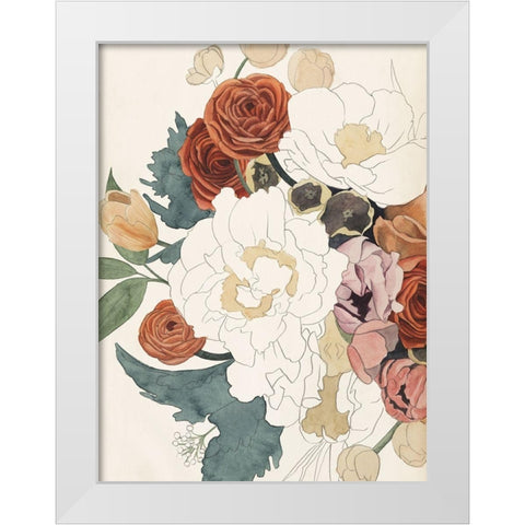 Imperfect Bouquet I White Modern Wood Framed Art Print by Popp, Grace